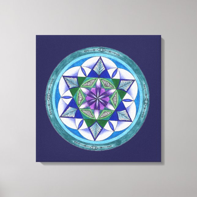 Toile Mandala de géométrie sacrée (Recto)