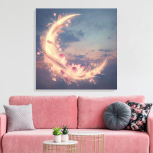 Toile Mandala Murale Boho Chuchotement de Lune