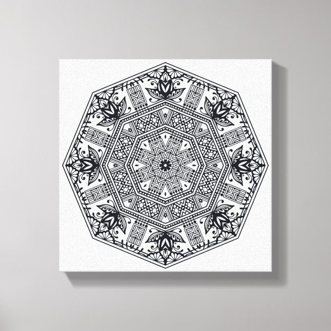 Toile Mandala Round Orament 6 (Recto)