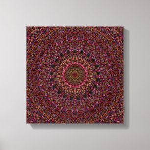 Toile Mandala spirituel de jardin de nuit