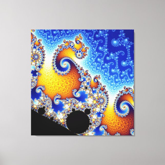 Toile Mandelbrot Set Satellite Double Spirale Fractale (Recto)