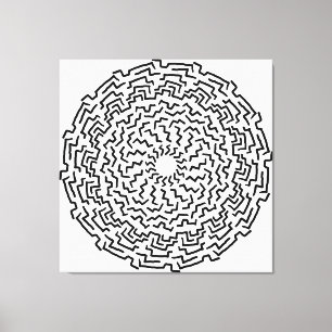 Toile Mandella ronde comme Maze