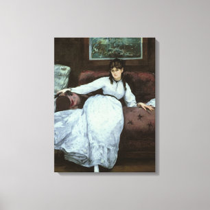 Toile Manet le repos, portrait de Berthe Morisot