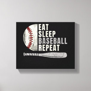 Toile Manger Dormir Baseball Répéter Drôle Joueur de Bas