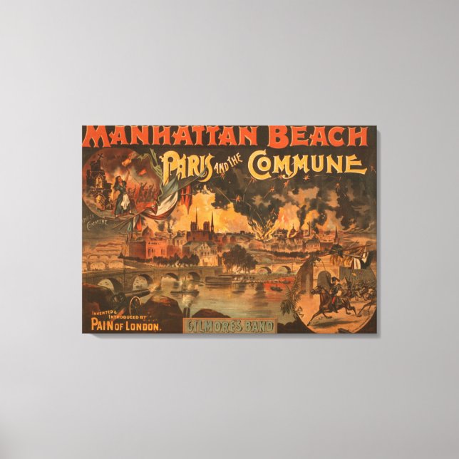 Toile Manhattan Beach - Paris et la Commune Play (Recto)