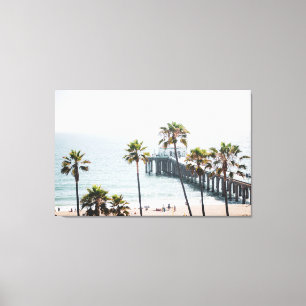 Toile Manhattan Beach Pier, Jour ensoleillé, Extra Large