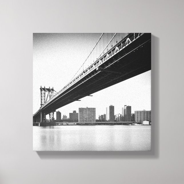 Toile Manhattan Bridge and skyline, New York, US. (Recto)