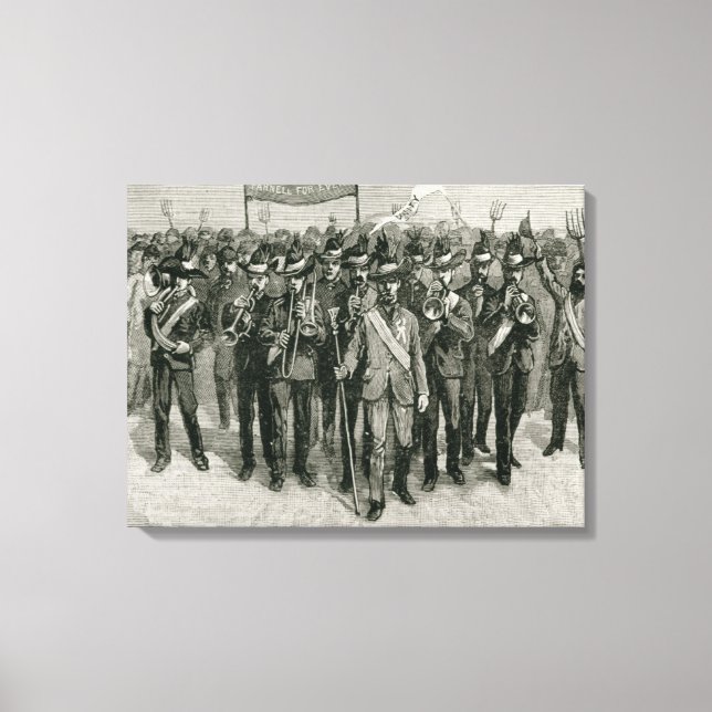 Toile Manifestation sur la propriété de M. Parnell (Recto)