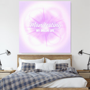 Toile Manifester Ma Vie de Rêve Aura Dégradé Esthétique