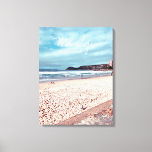 Toile Manly Beach Retro Australie Voyage
