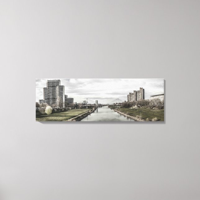 Toile Mannheim le Neckar (Neckarpromenade) (Recto)