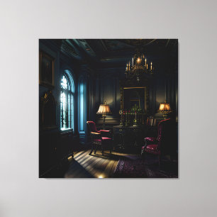 Toile Manoir intérieur gothique