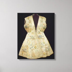 Toile Manteau de chasse satiné brodé avec soie dans
