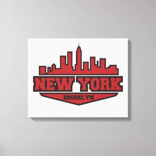 Toile Manuscrit de style de bloc de Brooklyn New York  