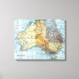 Toile MAP : AUSTRALIE, c1890