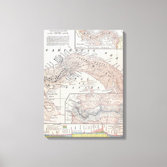 TOILE MAP : PANAMA, 1907 (Recto)