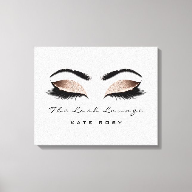 Toile Maquillage rose pâle Artiste Beauté Damask Lashes (Recto)