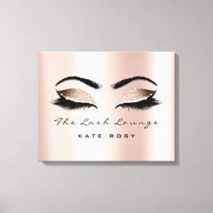 Toile Maquillage rose pâle Artiste Beauté Studio Lashes