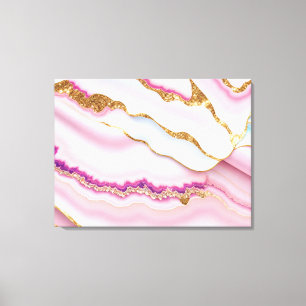 Toile Marbre rose clair Agate Collection tendance