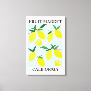 Toile Marché de fruits Citron jaune Californie Nourritur