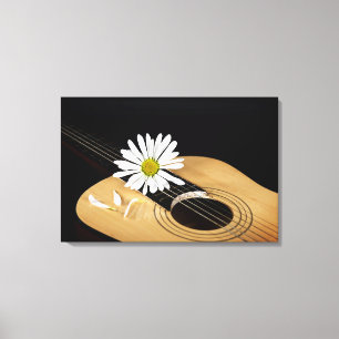Toile Marguerite sur guitare