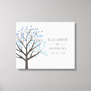 Toile Mariage Arborescence aquarelle