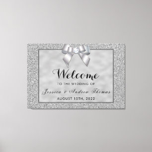 Toile Mariage de Parties scintillant Silver & Stylé Bien