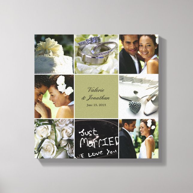 Toile mariage enrobée - Couleur personnalisée (Recto)