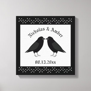 Toile Mariage gothique Baiser Ravens Personnalisé