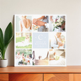 Toile Mariage Monogramme 8 Photo Collage