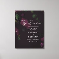 mariage Moody Purple Bloom Grunge de 18x24" Bienve