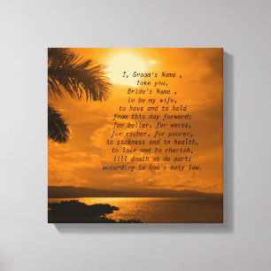 Toile Mariage Vows Word Art