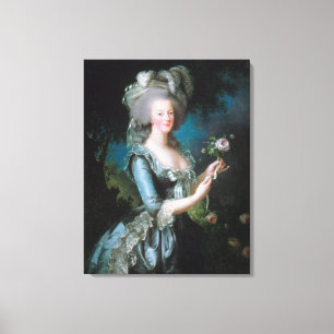 Toile Marie Antoinette avec Rose par Elisabeth Le Brun