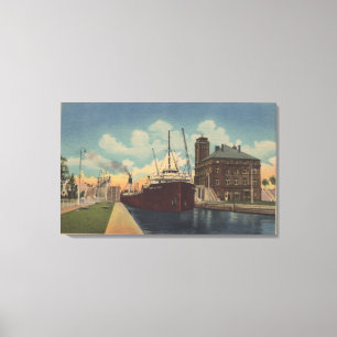 Toile Marie, MI - vue de cargo laissant MacArthur