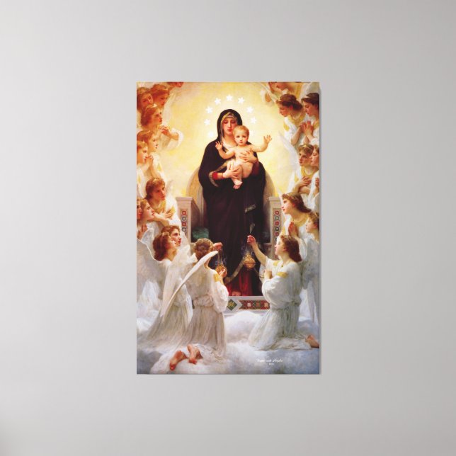 Toile Marie Reine des Anges Jésus (Recto)