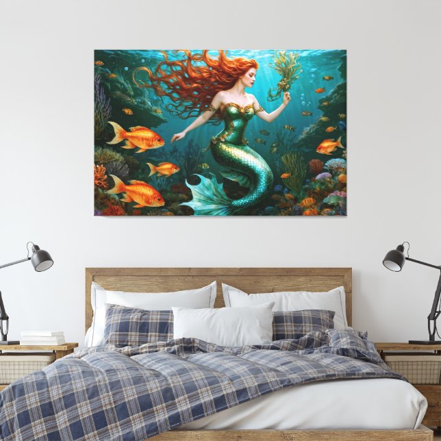 Toile "Marielle" - Belle sirène dansante (Insitu(Chambre))