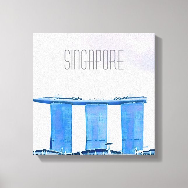 Toile Marina Bay Sands Singapour Voyage (Recto)