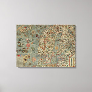 Toile Marina de Carta - Carte des Créatures Anciennes du