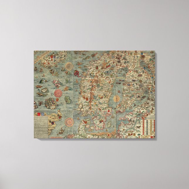 Toile Marina de Carta - Carte des Créatures Anciennes du (Recto)
