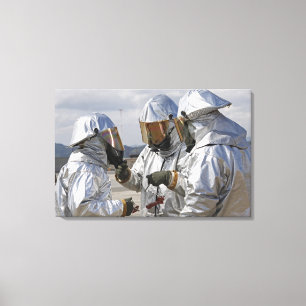 Toile Marines de sapeur-pompier de délivrance d'avions