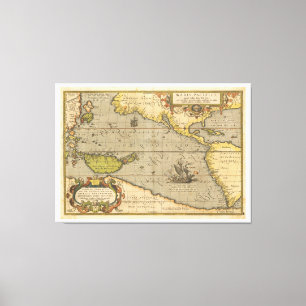 Toile Maris Pacifici 1589 par Abraham Ortelius