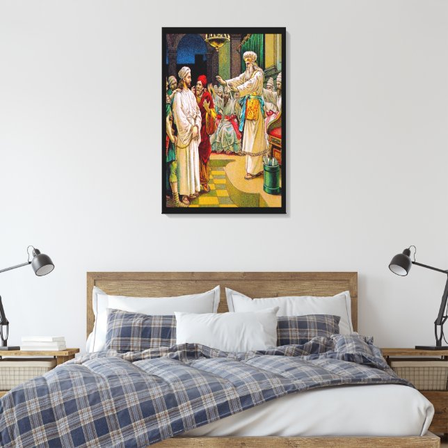 Toile Mark 14:53-65 Jésus devant le Prêtre en chef Canva (Insitu(Chambre))