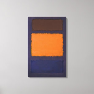 Toile Mark Rothko - Brown, orange, bleu sur Maroon - c.1