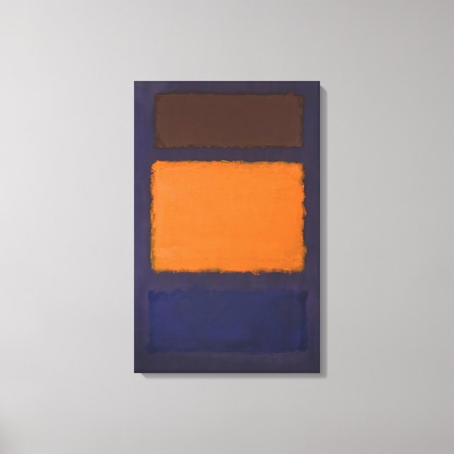 Toile Mark Rothko - Brown, orange, bleu sur Maroon - c.1 (Recto)