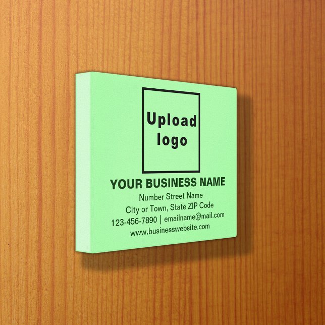 Toile Marque d'affaires sur rectangle vert clair (Créateur téléchargé)