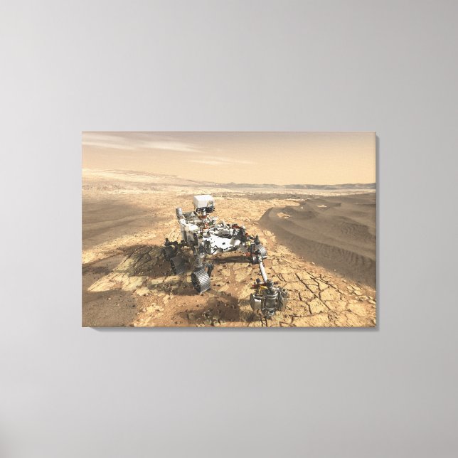 Toile Mars 2020 Rover Sur La Surface De Mars. (Recto)