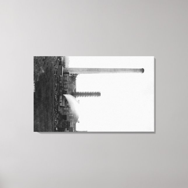 Toile Marshfield, Oregon Vue sur les usines de bois (Recto)