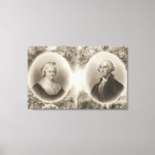 Toile Martha et George Washington 1876
