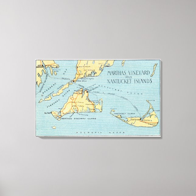 Toile Martha's Vineyard & Nantucket Islands (Recto)