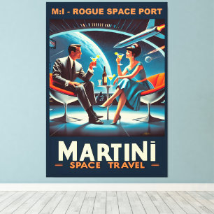 Toile Martini Space Travel Poster Rogue Space Port
